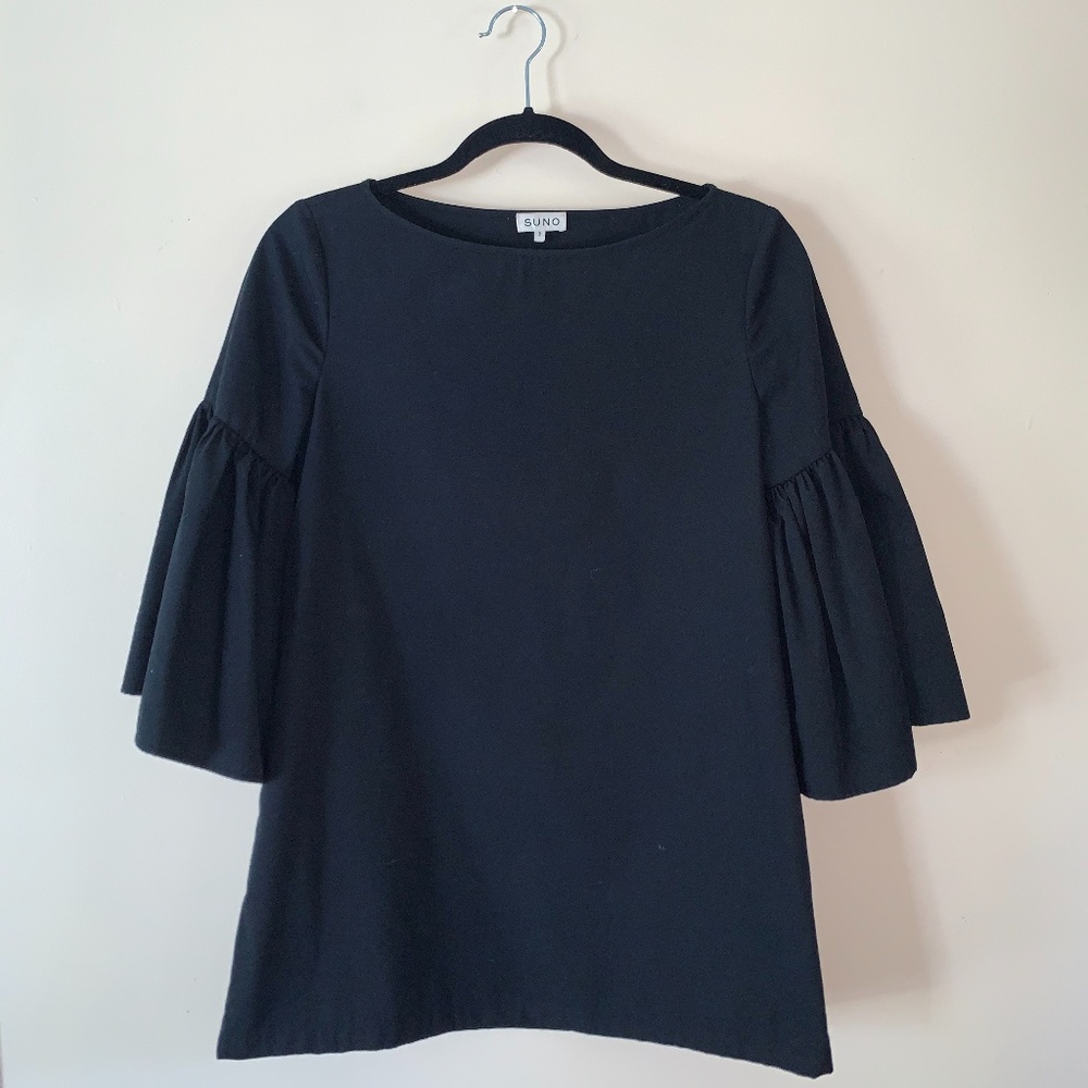 SUNO Shirred Sleeve Tunic